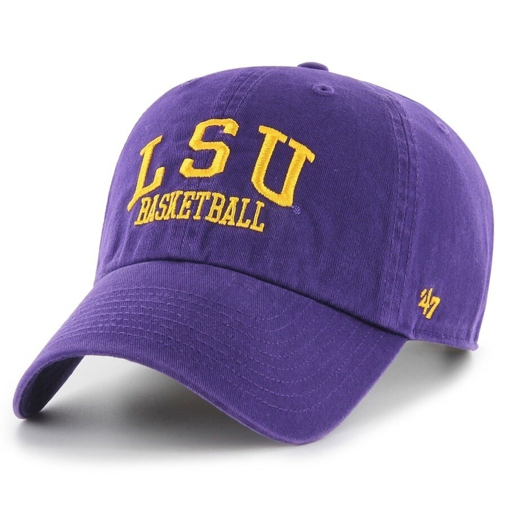 LSU Tigers Basketball '47 Clean Up Adjustable Purple Strapback Hat Cap - NEW